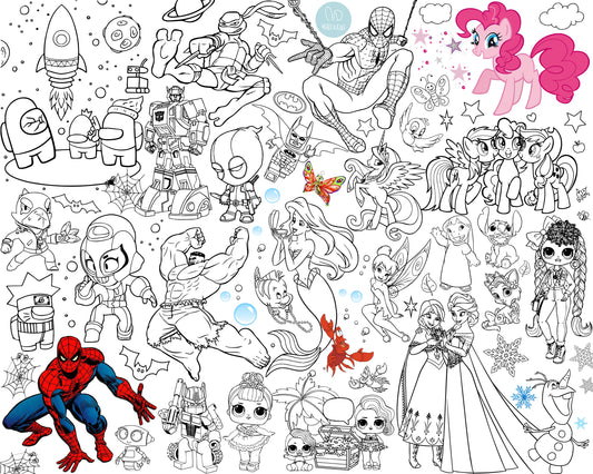 Allgemein | RIESIGE Malvorlage 120 х 150 cm