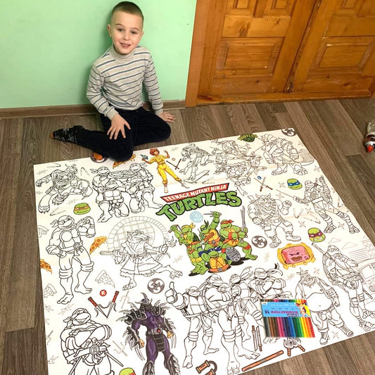 Schildkröten | RIESIGE Malvorlage 120 х 150 cm