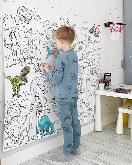 Dinosaurier | RIESIGE Malvorlage 120 х 150 cm