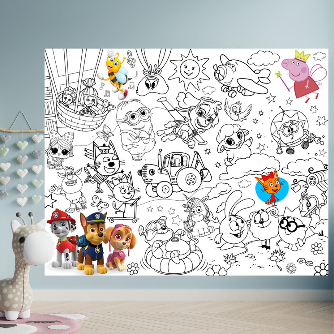 Cartoons | RIESIGE Malvorlage 120 х 150 cm