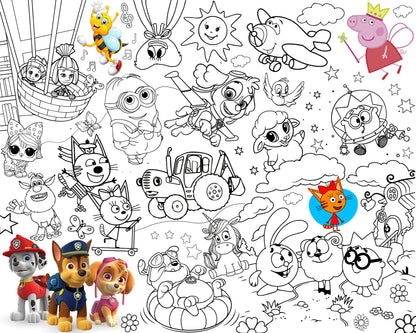 Cartoons | RIESIGE Malvorlage 120 х 150 cm