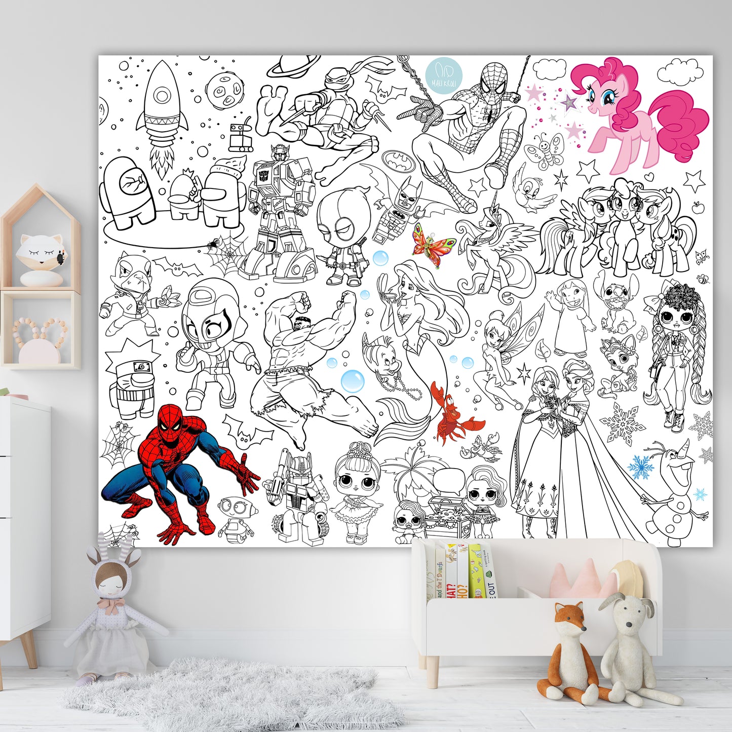 Allgemein | RIESIGE Malvorlage 120 х 150 cm