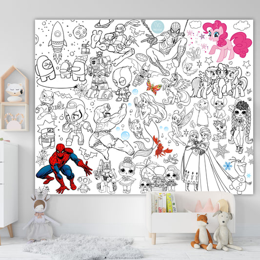 Allgemein | RIESIGE Malvorlage 120 х 150 cm