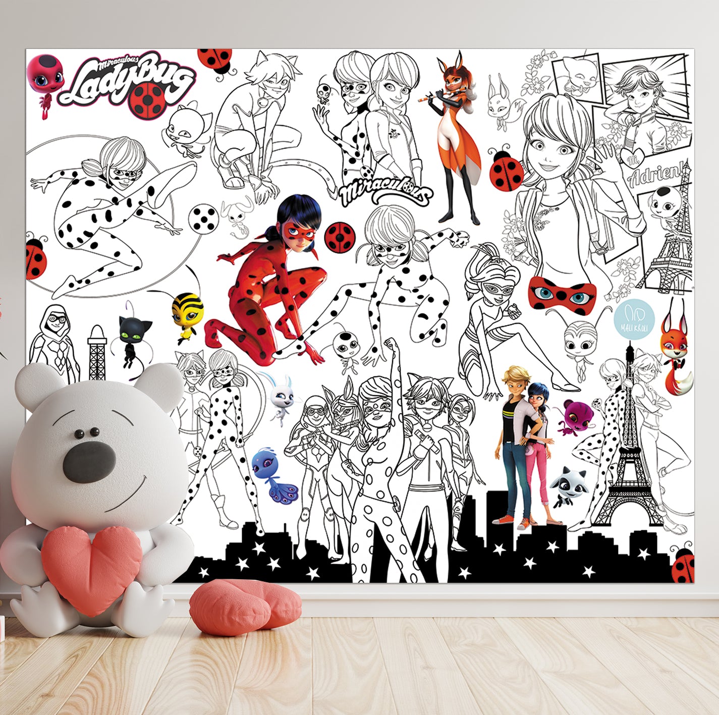 Coccinellidae | RIESIGE Malvorlage 120 х 150 cm