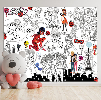 Coccinellidae | RIESIGE Malvorlage 120 х 150 cm