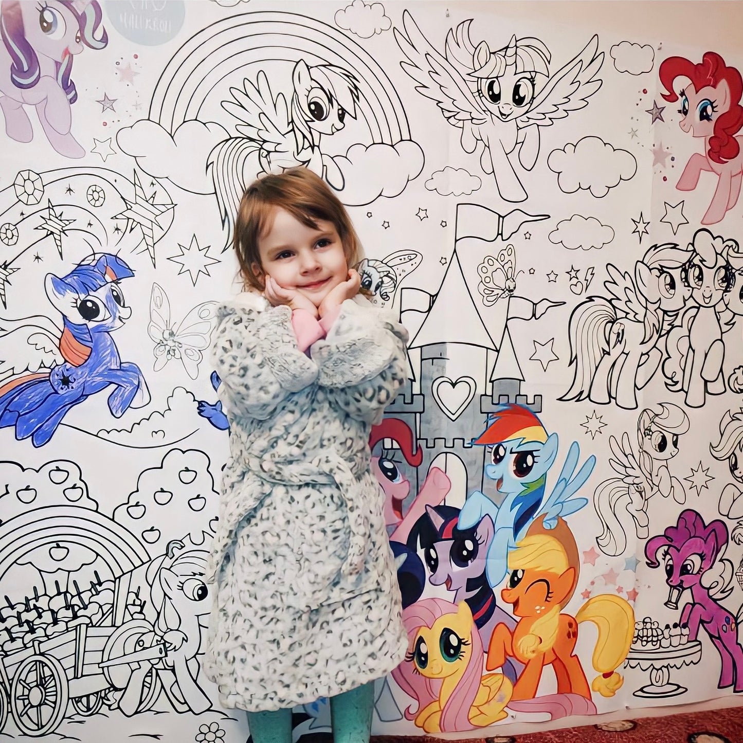 Ponys | RIESIGE Malvorlage 120 х 150 cm