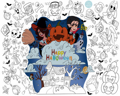 Helloween | RIESIGE Malvorlage 120 х 150 cm