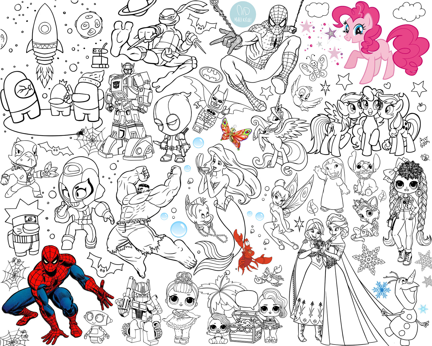 Allgemein | RIESIGE Malvorlage 120 х 150 cm