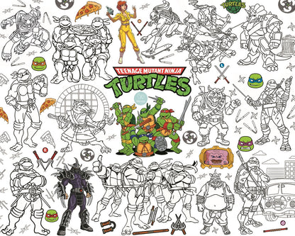 Schildkröten | RIESIGE Malvorlage 120 х 150 cm