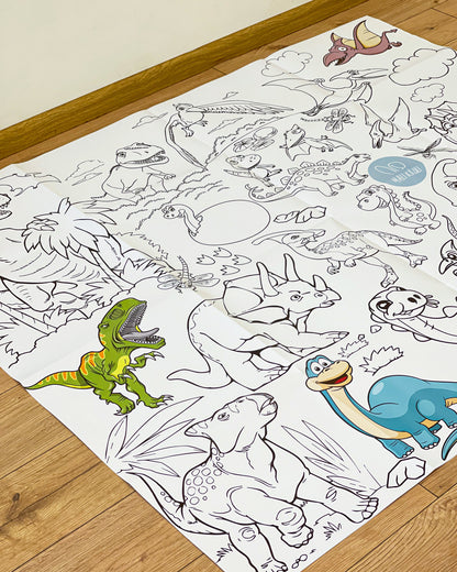 Dinosaurier | RIESIGE Malvorlage 120 х 150 cm