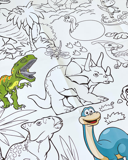 Dinosaurier | RIESIGE Malvorlage 120 х 150 cm