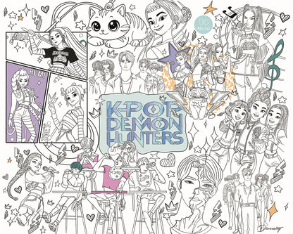 Jägerinnen | RIESIGE Malvorlage 120 х 150 cm