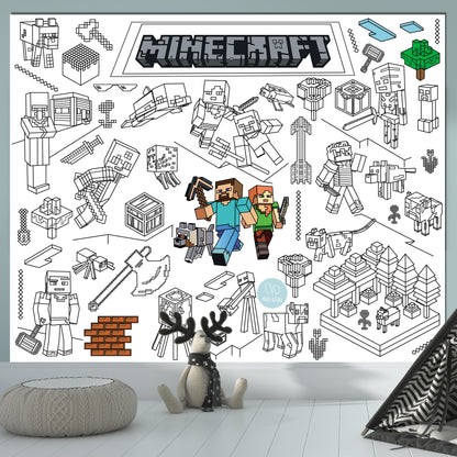 Blockbauspiel | RIESIGE Malvorlage 120 х 150 cm