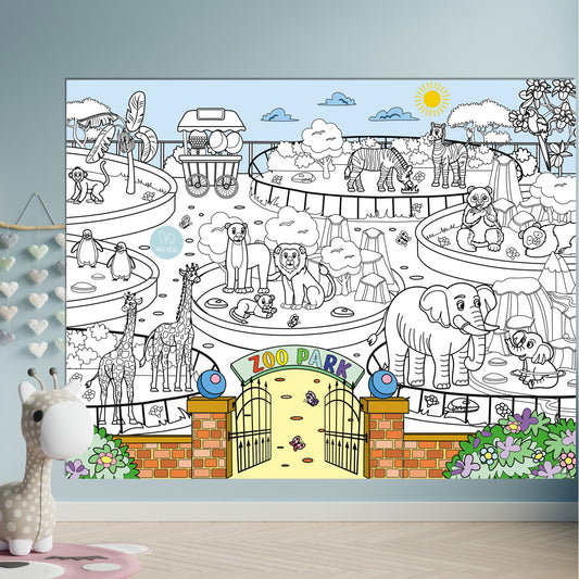 Zoo / Tiere | RIESIGE Malvorlage 120 х 150 cm