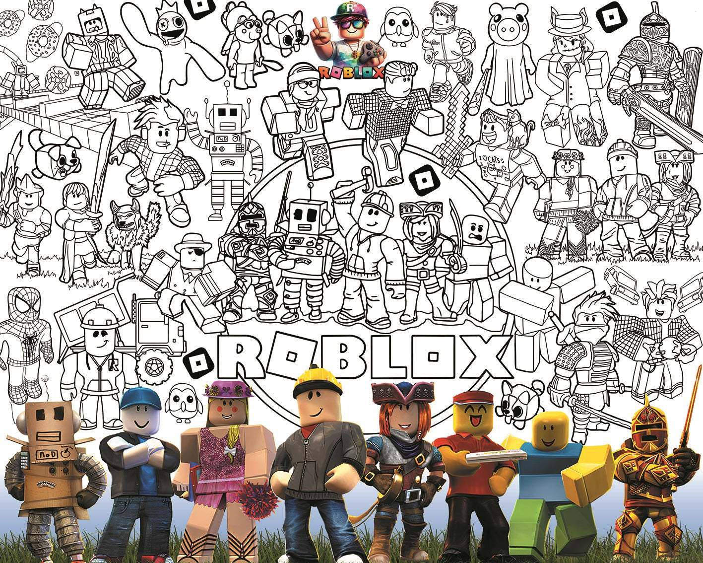 Роблокс / Roblox | Мега Розмальовка 120 х 150 см