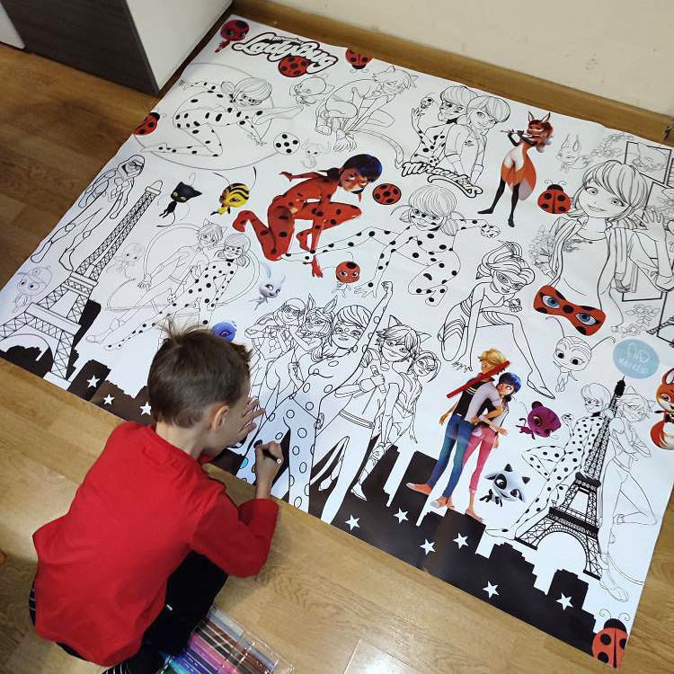 Coccinellidae | RIESIGE Malvorlage 120 х 150 cm