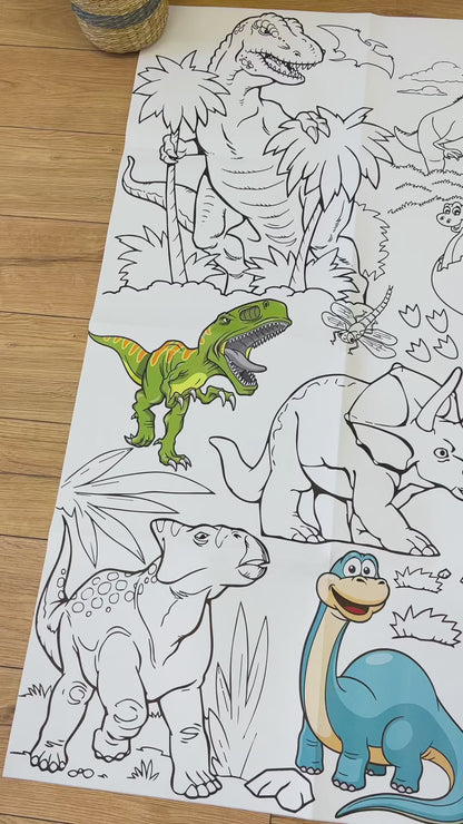 Dinosaurier | RIESIGE Malvorlage 120 х 150 cm