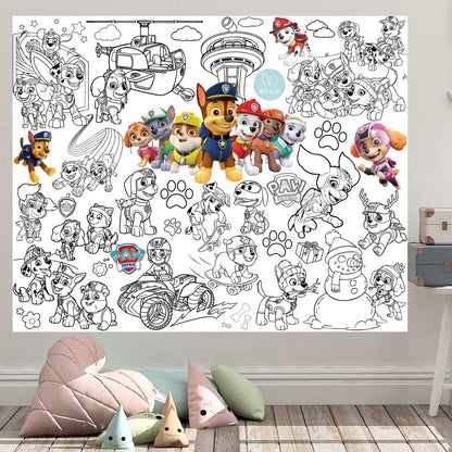 Welpen | RIESIGE Malvorlage 120 х 150 cm